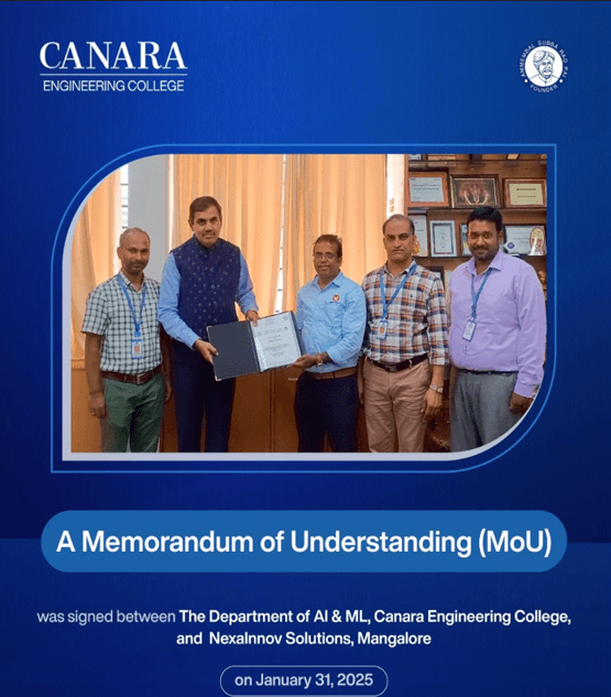 MOU signing with Canara college of Engg on future collaboration